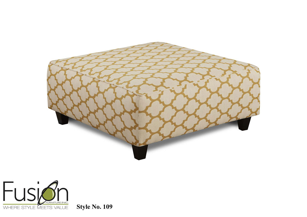 Beige Cocktail Ottoman,Fusion