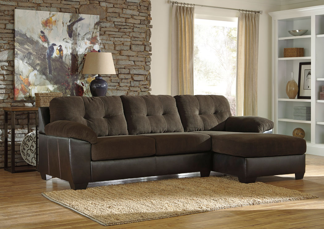 Vanleer Chocolate Left Facing Chaise End Sectional,Ashley