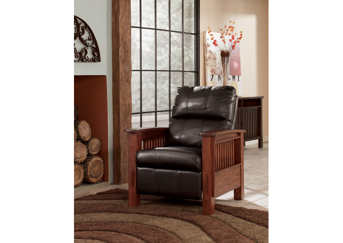 Santa Fe Chocolate High Leg Recliner,Ashley