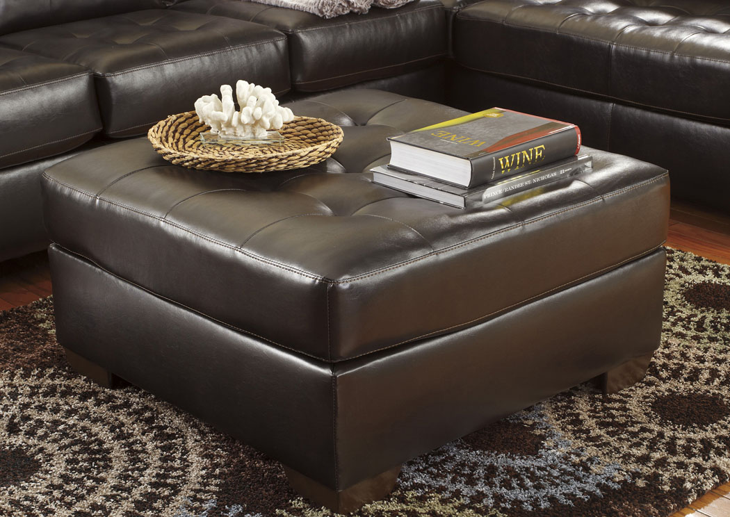 Alliston DuraBlend Chocolate Oversized Accent Ottoman,Ashley