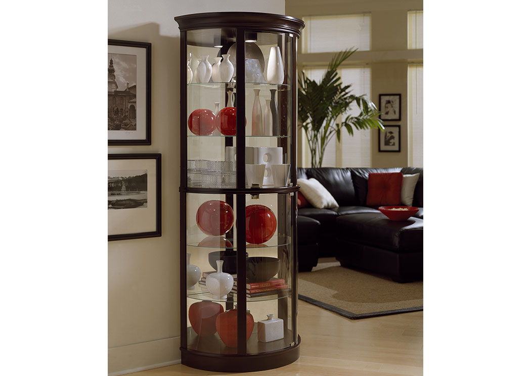 Chocolate Cherry Rounded Curio,Pulaski