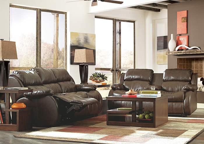 DuraBlend Cafe Reclining Sofa & Loveseat,Ashley