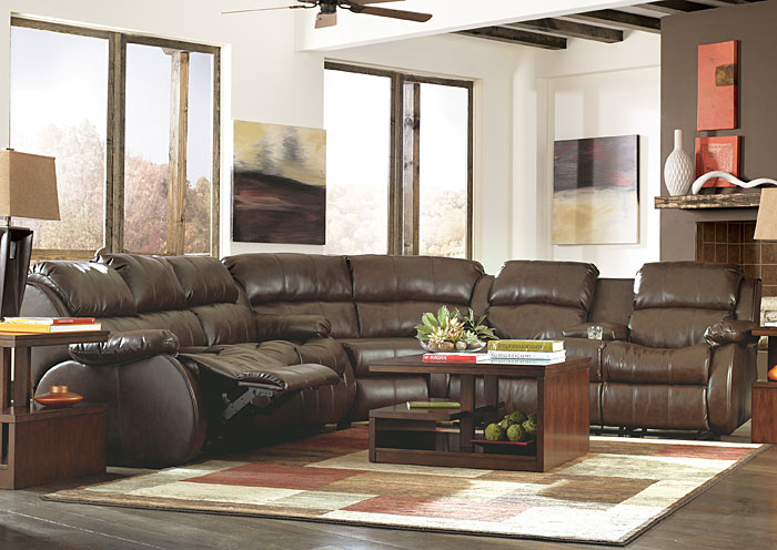 DuraBlend Cafe Reclining Sectional,Ashley