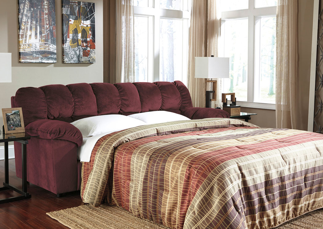 Julson Burgundy Full Sofa Sleeper,Ashley