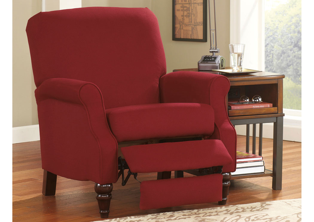 Bromwich Crimson High Leg Recliner,Ashley