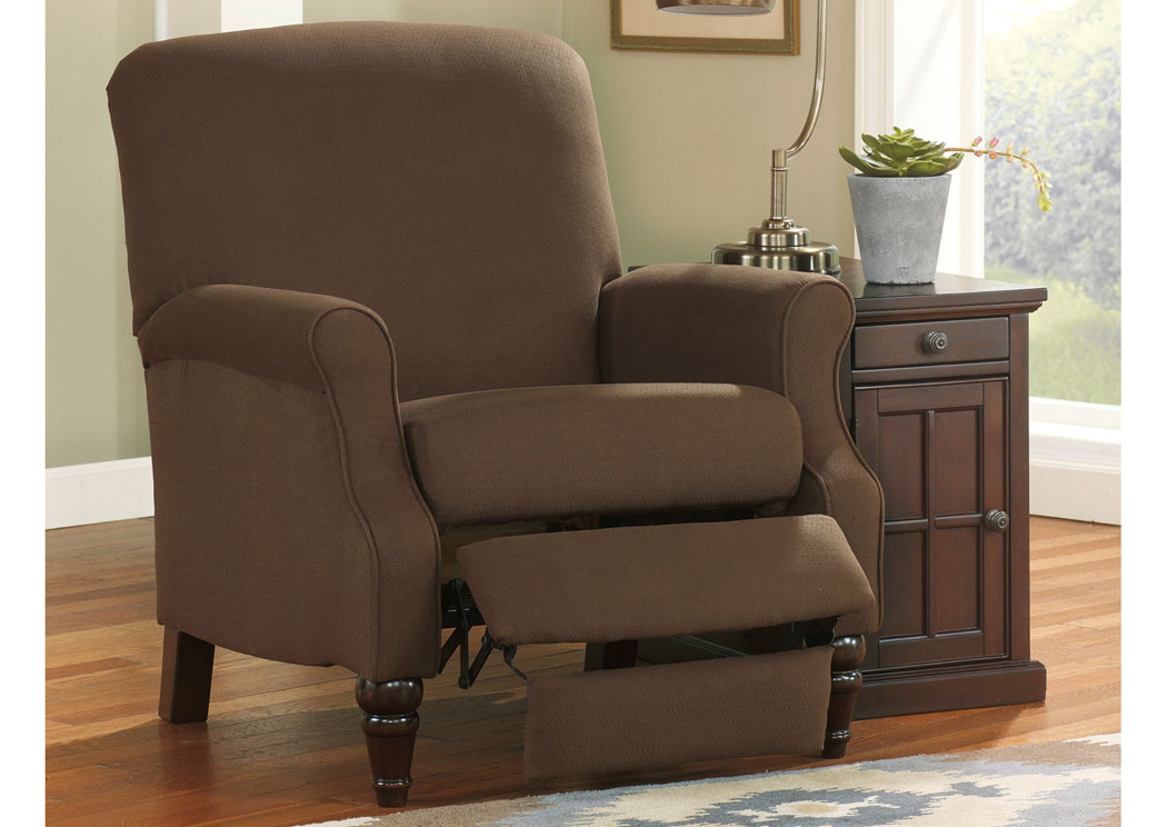 Bromwich Chocolate High Leg Recliner,Ashley