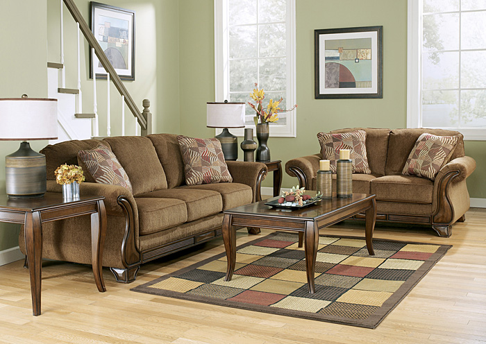 Montgomery Mocha Sofa & Loveseat,Ashley