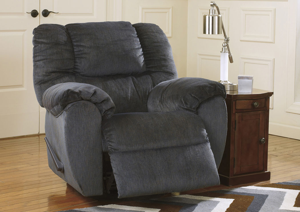 Darnely Navy Swivel Rocker Recliner,Ashley