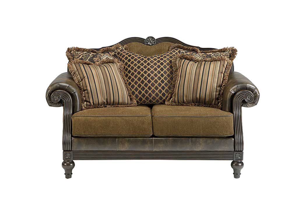 Glynallen Teak Loveseat,Ashley