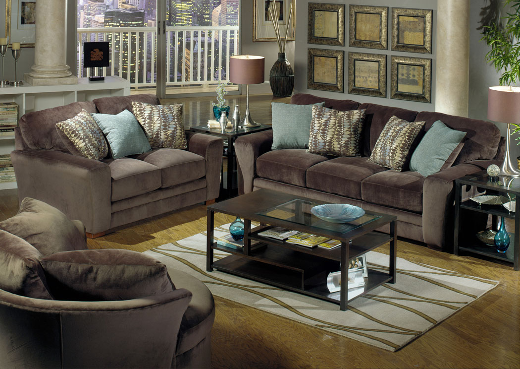 Whitney Chocolate Sofa & Loveseat,Jackson Furniture