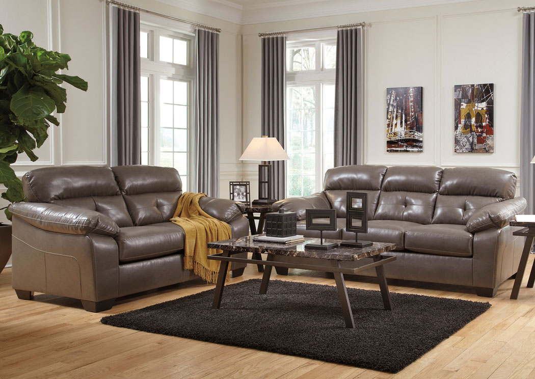 Bastrop DuraBlend Steel Sofa & Loveseat,Ashley