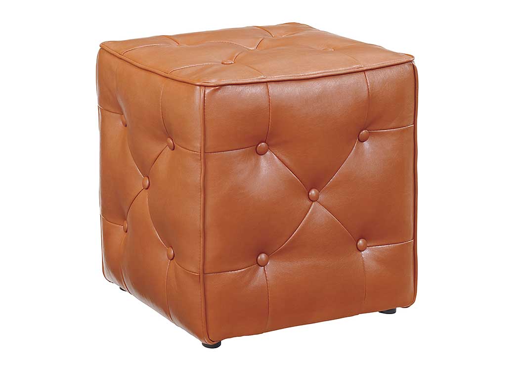 Jive Orange Accent Ottoman,Ashley