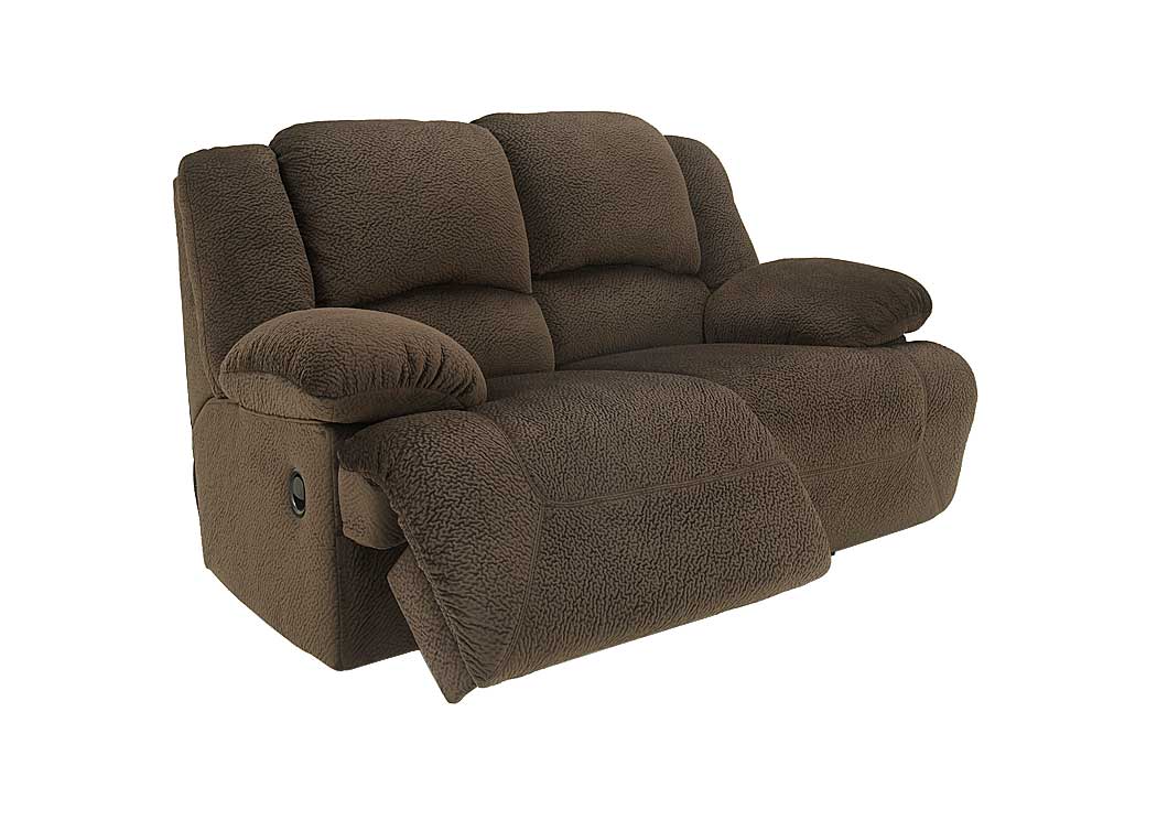 Toletta Chocolate Reclining Loveseat,Ashley