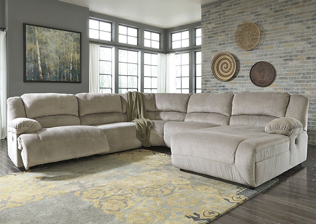 Toletta Granite Right Arm Facing Chaise End Reclining Sectional,Ashley