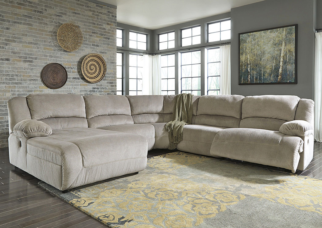 Toletta Granite Left Arm Facing Chaise End Reclining Sectional,Ashley