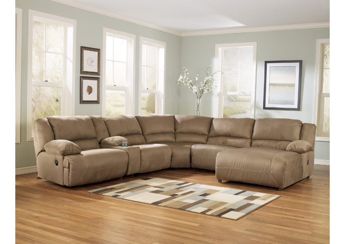 Hogan Mocha Right Facing Chaise Sectional,Ashley