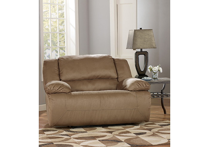 Hogan Mocha Zero Wall Wide Seat Recliner,Ashley