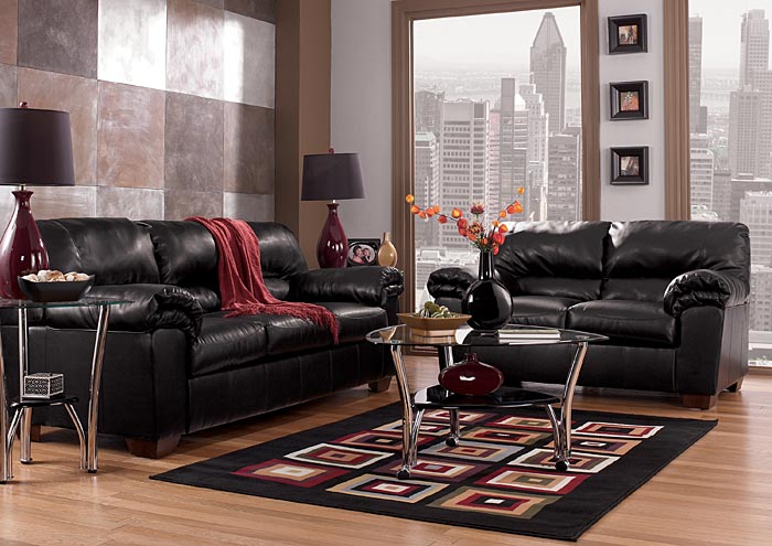 Commando Black Sofa & Loveseat,Ashley