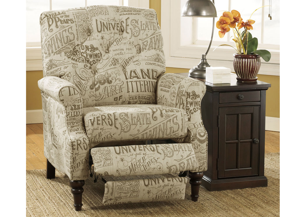Stalhworth Script High Leg Recliner,Ashley