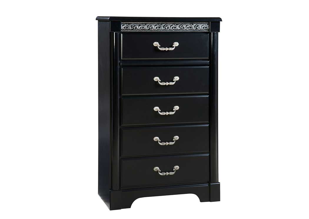 Venetian Black Drawer Chest,Standard