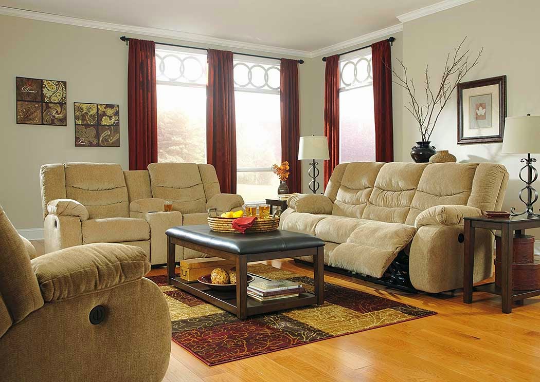 Garek Sand Reclining Sofa & Loveseat w/ Rocker Recliner,Ashley