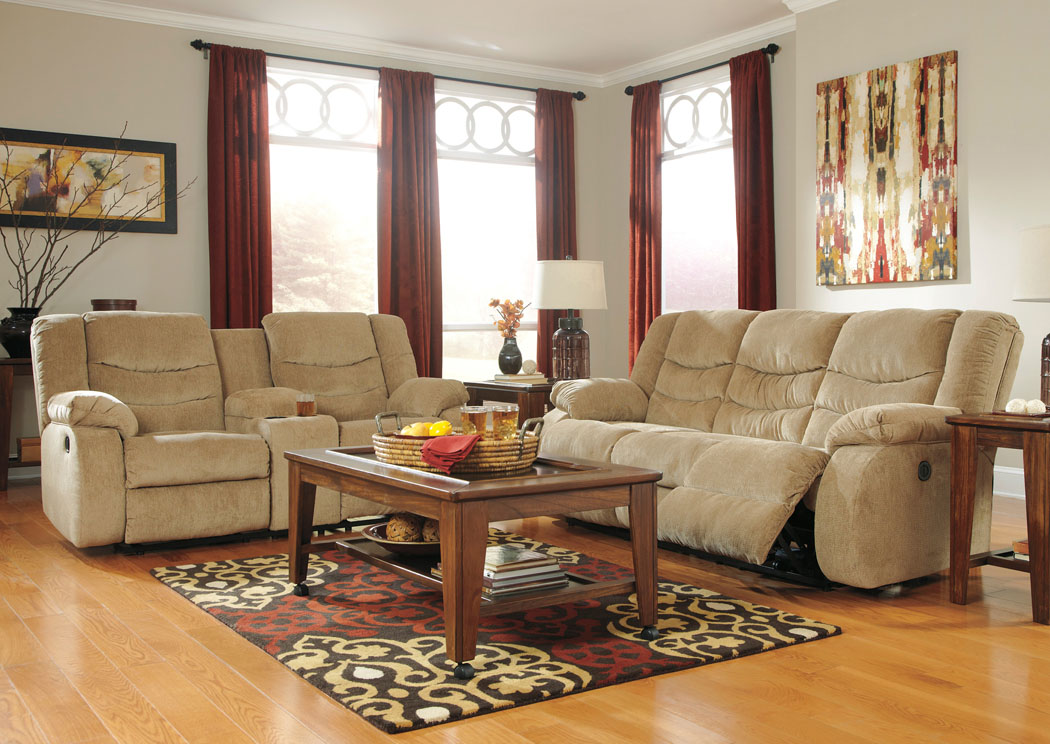 Garek Sand Reclining Sofa & Loveseat,Ashley