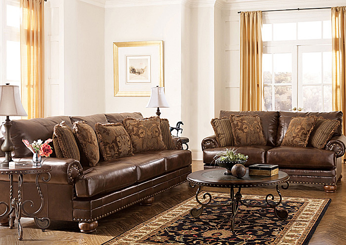DuraBlend Antique Sofa & Loveseat,Ashley
