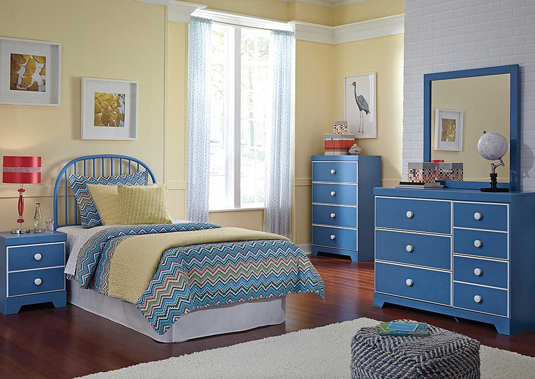 Bronilly Twin Metal Headboard, Dresser, Mirror, Chest & Night Stand,Ashley