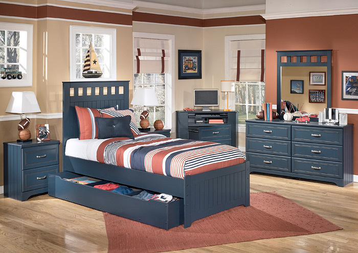 Leo Twin Panel Bed w/ Storage,Ashley