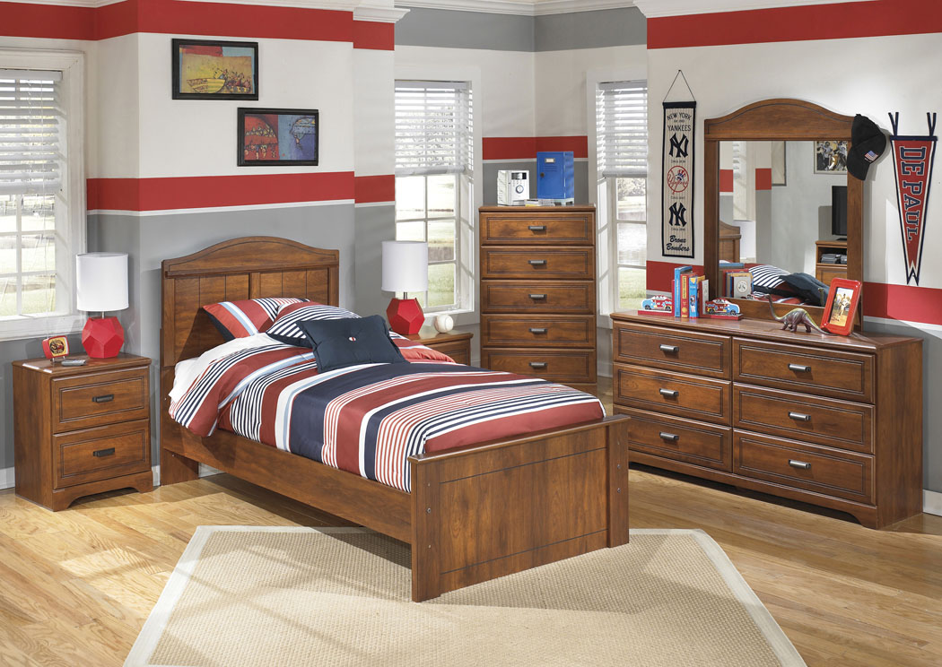 Barchan Twin Panel Bed, Dresser & Mirror,Ashley