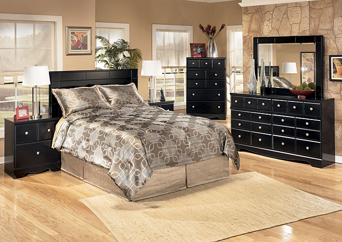 Shay Queen/Full Panel Headboard, Dresser, Mirror & Night Stand,Ashley