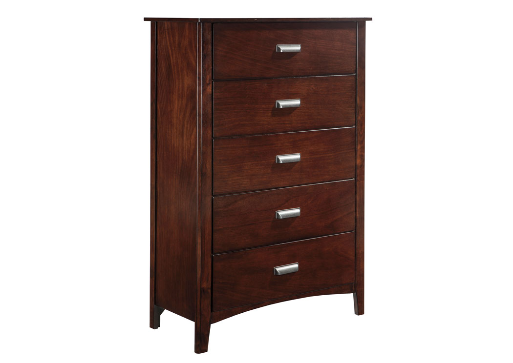 Dirmack Medium Brown Five Drawer Chest,Ashley