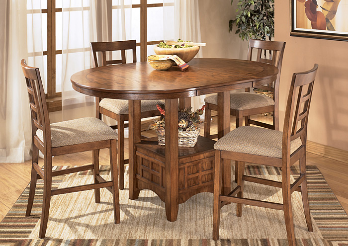 Cross Island 5-Piece Counter Height Extension Table Dining Set,Ashley