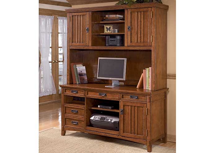 Cross Island Large Credenza & Hutch Set,Ashley