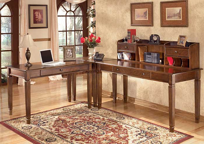 Hamlyn L-Shaped Desk w/ Hutch,Ashley