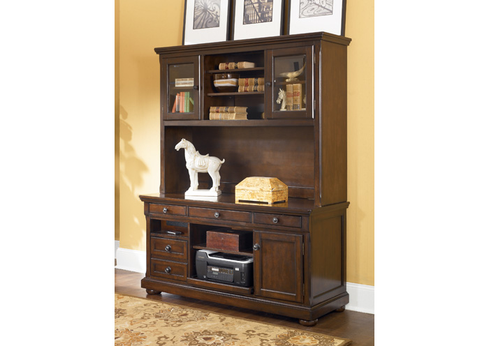 Porter Credenza & Tall Hutch,Ashley