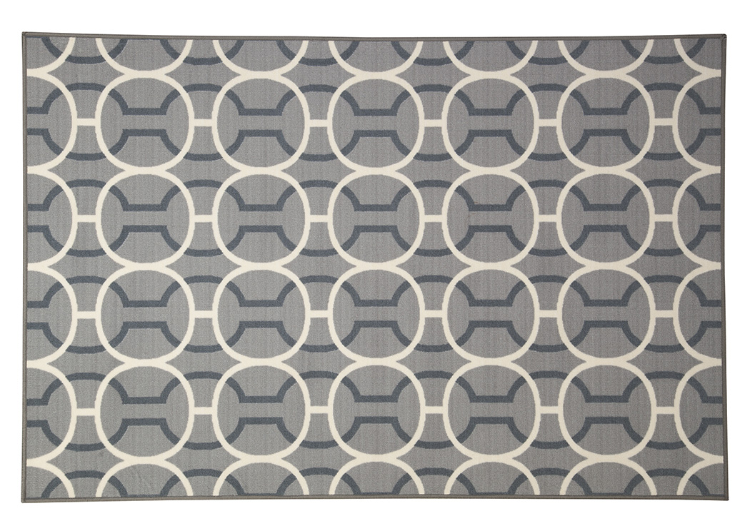 Abigail Gray/White Medium Rug,Ashley