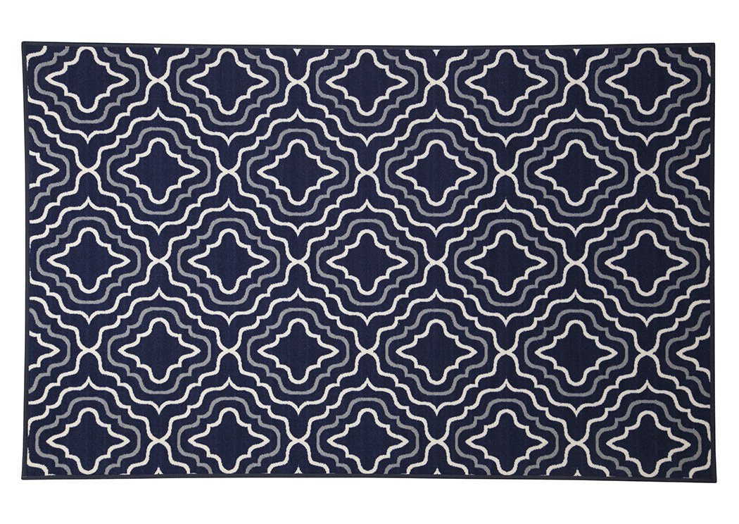 Nikalos Navy Medium Rug,Ashley