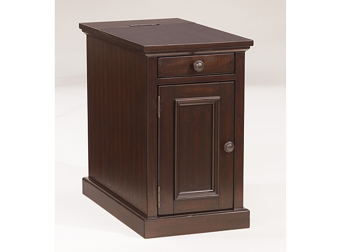Sable Stain Finish Power Chairside End Table,Ashley