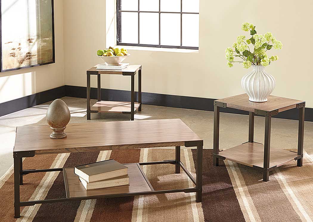 Dexifield Occasional Table Set (Cocktail & 2 Ends),Ashley