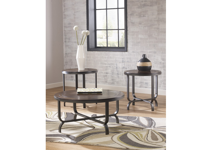 Ferlin Occasional Table Set (Cocktail & 2 Ends),Ashley