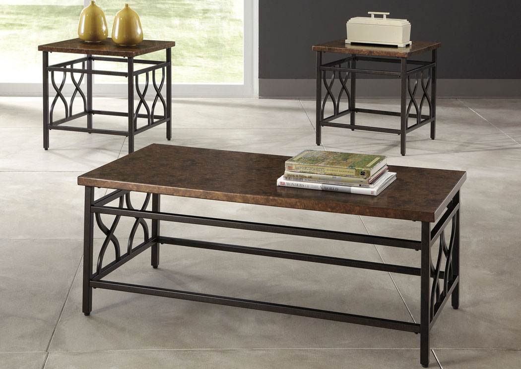 Tippley Occasional Table Set (Cocktail & 2 Ends),Ashley
