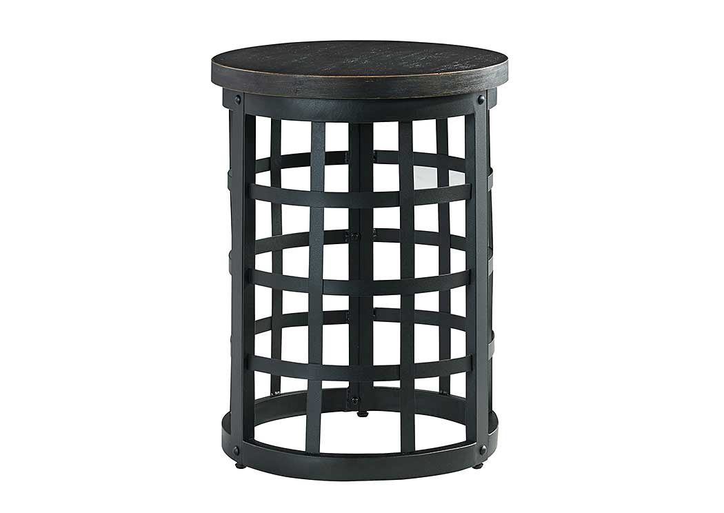 Marimon Black Round End Table,Ashley