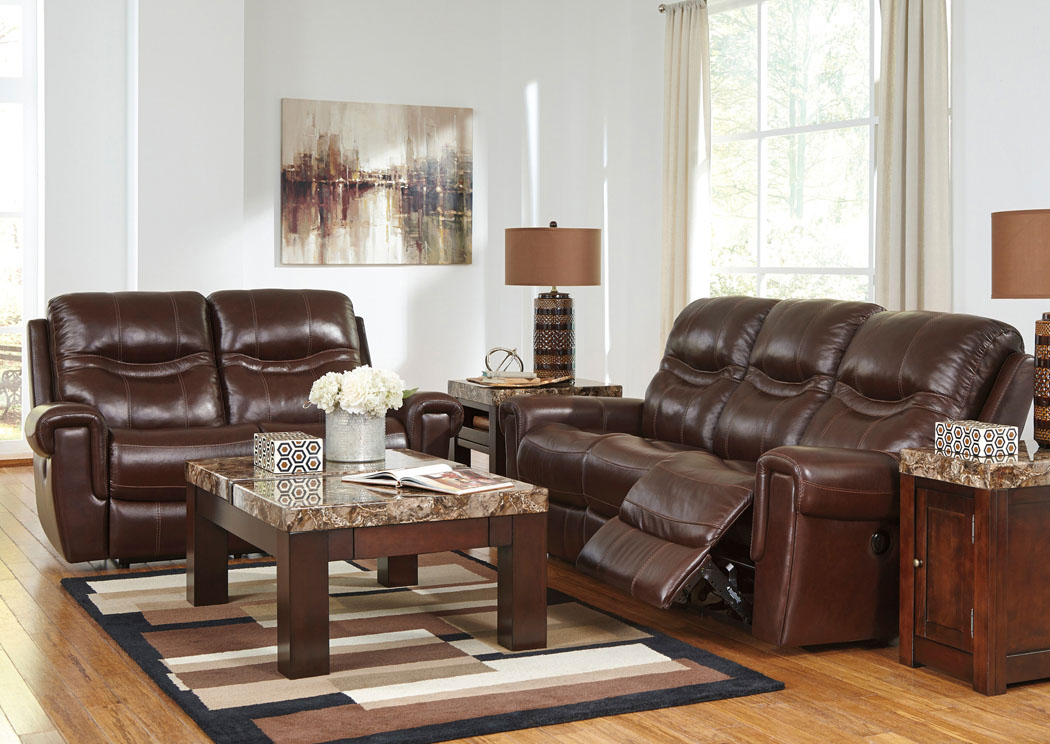 Casscoe Bark Reclining Power Sofa & Loveseat,Ashley