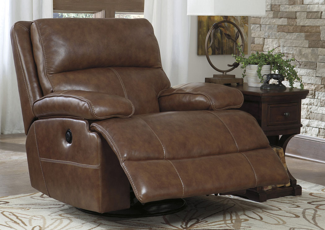 Lensar Nutmeg Swivel Rocker Recliner,Ashley