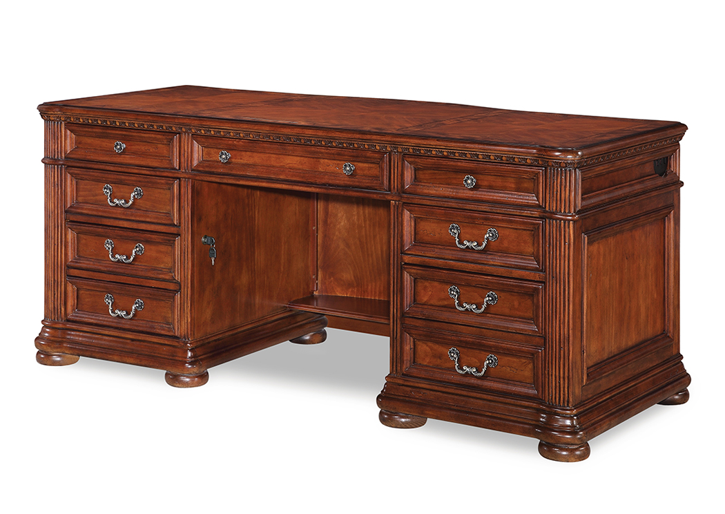 Cordoba Burnished Pine Executive Desk,Wynwood