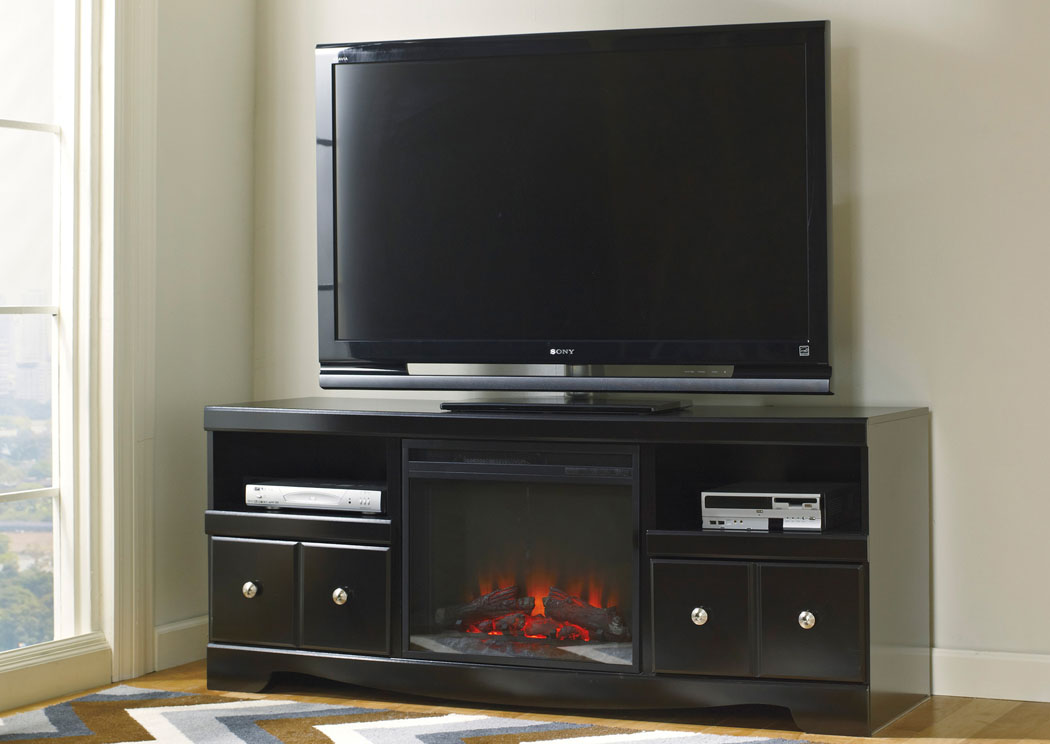 Shay Large TV Stand w/ LED Fireplace,Ashley