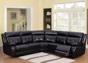 Black Power Reclining Sectional,Lifestyle