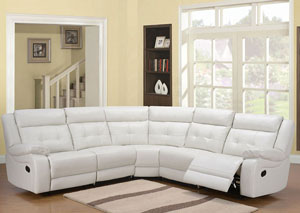 White Power Reclining Sectional,Lifestyle