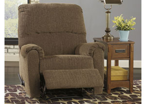 Pranit Walnut Zero Wall Recliner,Ashley